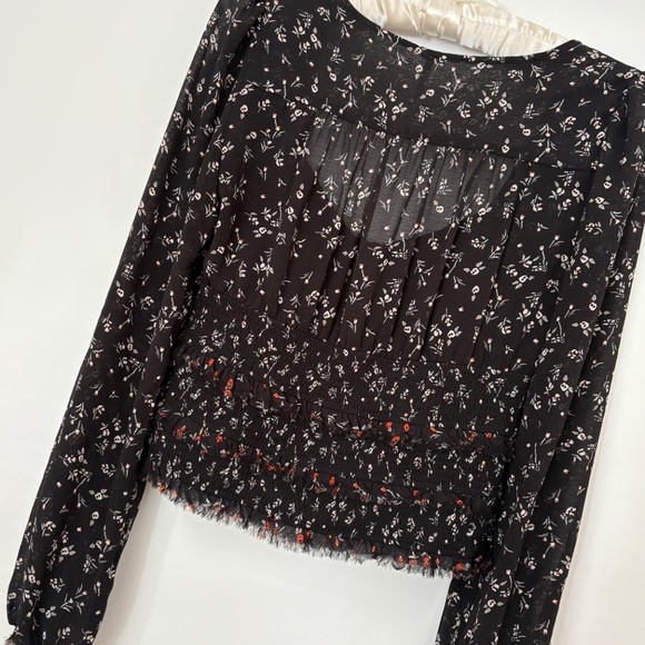 Free People Ruched Square Neck Blouse (Size XS) - Picture 4 of 6